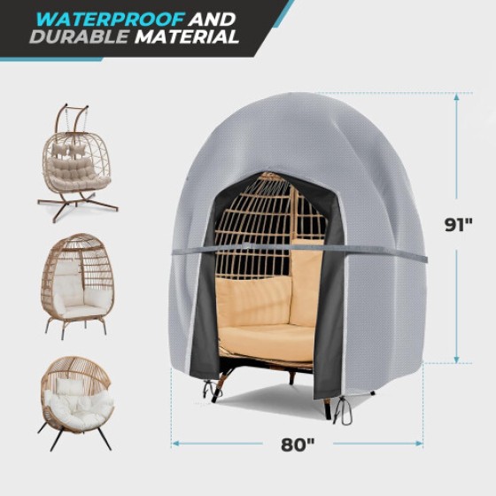 Patio Egg Chair Cover Double Wicker Egg Chair Covers for Outdoor Furniture